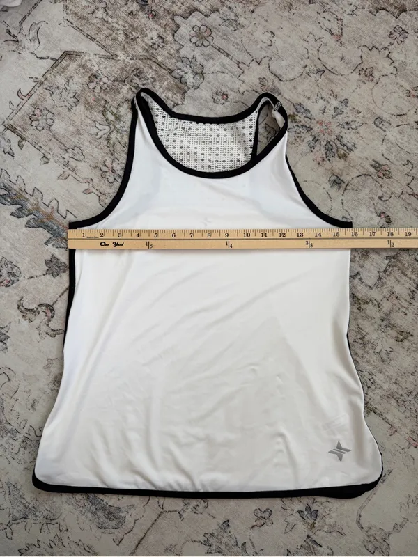 Tuckernuck White Racerback Tank with Black Trim - Image 4