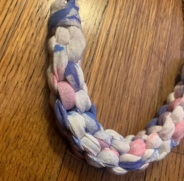 Handmade Cotton Knotted Tie Dyed Necklace - Image 2