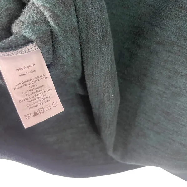 Eddie Bauer Women's Size Small Green Half‎ Zip Fleece Pullover Sweater - Image 6