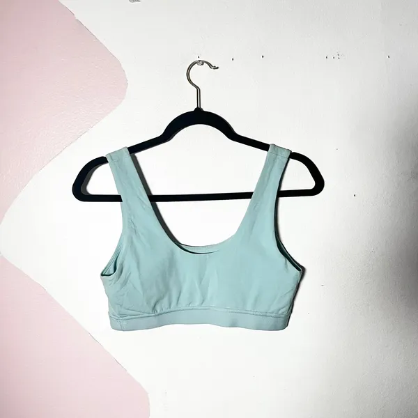 Anthropologie LyreBird Sports Bra Large Blue Activewear Lounge Comfy - Image 2