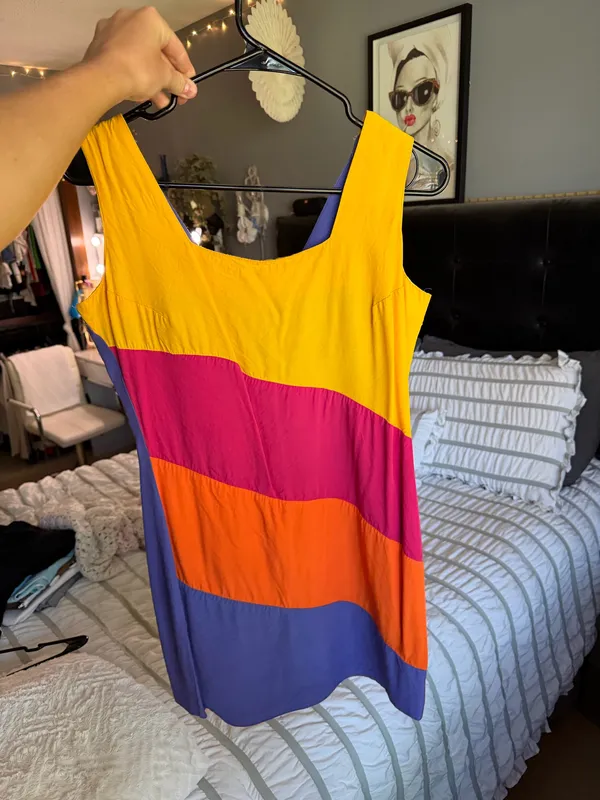 Vintage 70’s Mini Dress Multiple - Image 3