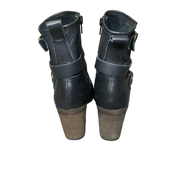 Lucky Brand Orenzo Ankle Moto Boots Black Leather Women's Size 6 - Image 5
