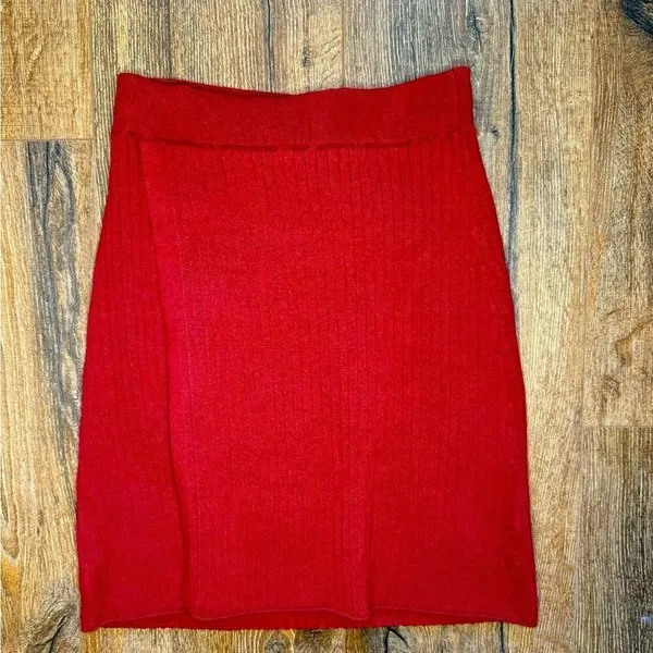 Free People Mod Wrap Skirt in Wine - Image 9