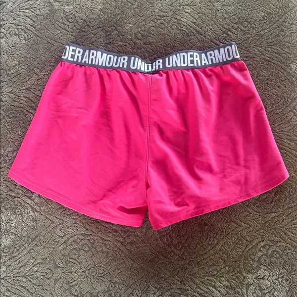Under Armour Hot Pink Running Shorts - Image 2