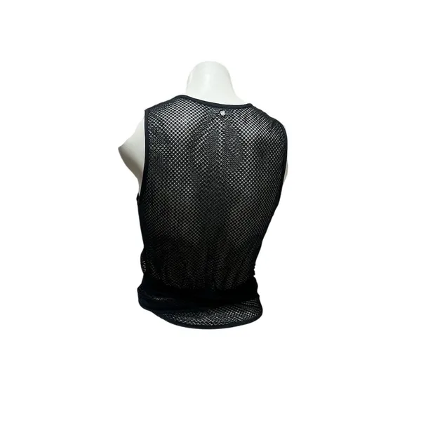 Fabletics Women's Black Mesh Tie Tank Top Size M Sleeveless Activewear - Image 4