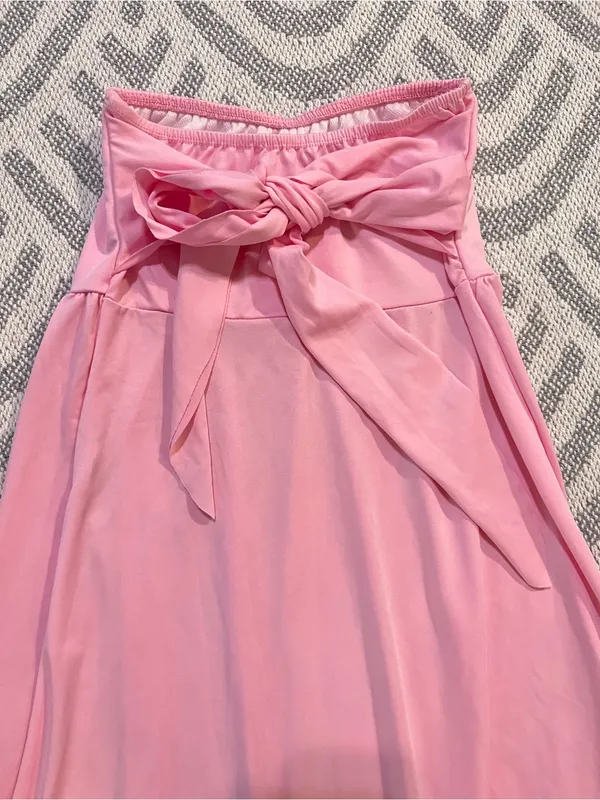 Light Pink Strapless Dress Small/Medium - Image 5