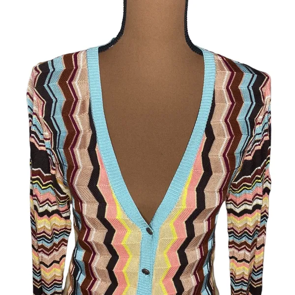 Missoni x Target Chevron fine knit button through cardigan size M - Image 7