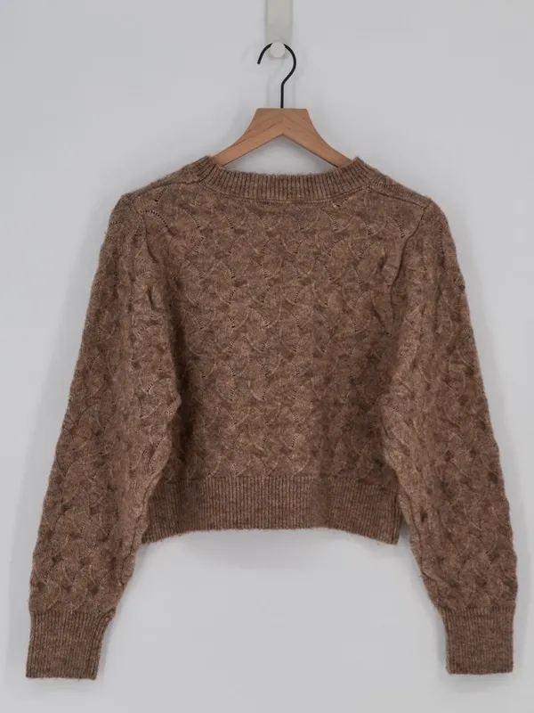 Kerisma Textured Knit Sweater Taupe S / M - Image 2