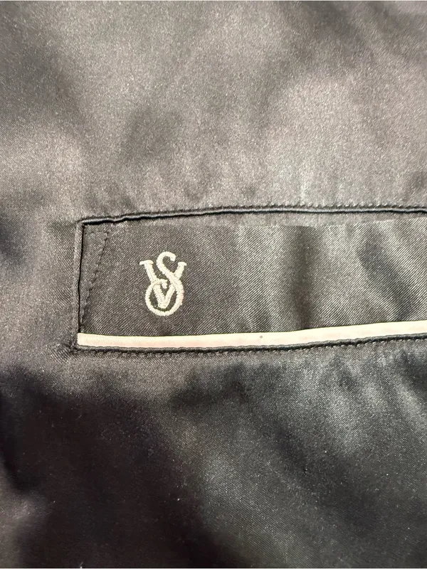 Victoria's Secret Black Satin PJ Top - Image 3