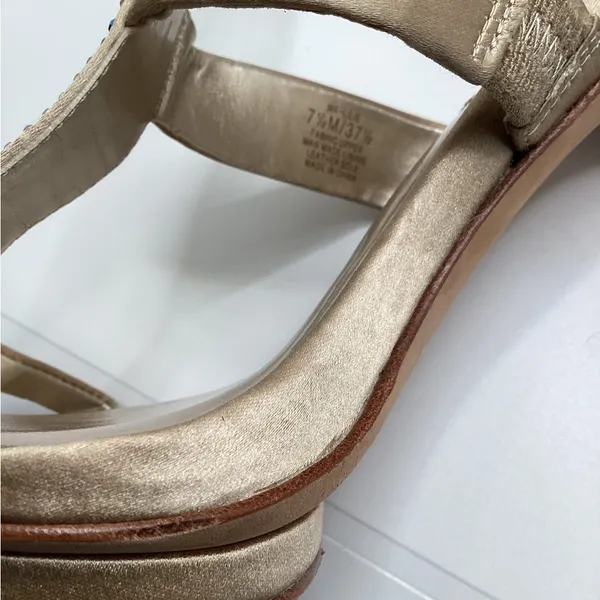 BCBGMaxAzria Beige Embellished High Heel Sandals. 7.5 - Image 7
