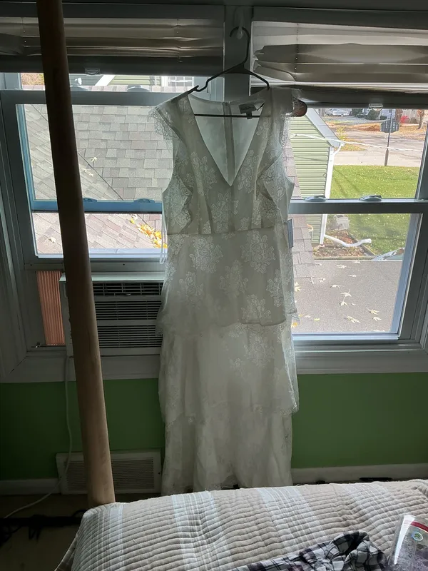 Layered ruffled White Premier Amour Dress - Image 5
