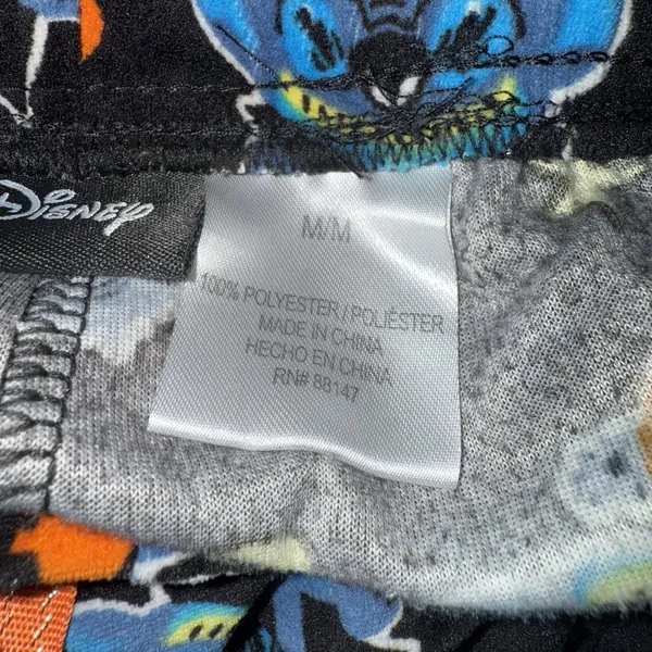 Disney Stitch Pajama Pants Womens Medium Lounge Jogger PJ Black Halloween - Image 5