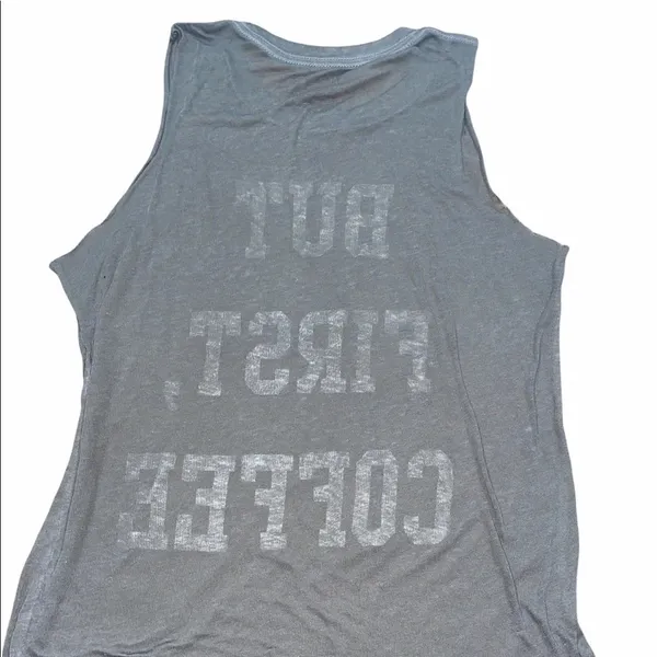 Fifth Sun xsmall But First Coffee burnout tank - Image 2