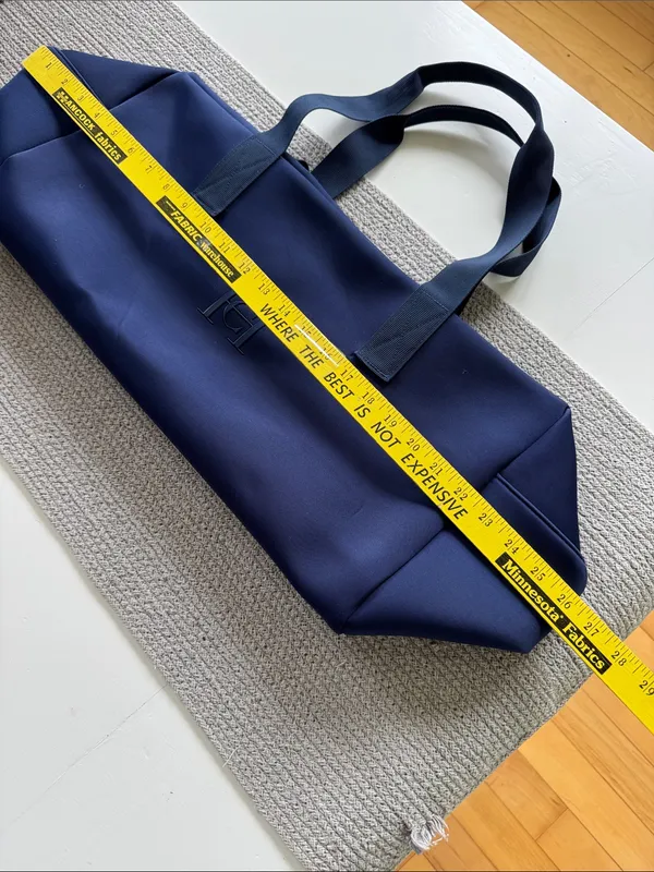 Carolina Herrera Bad Boy Navy Blue Neoprene Duffle Travel Tote Bag - Image 5