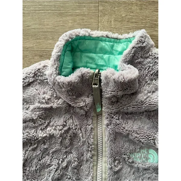 The North Face Fleece Sherpa Puffer Jacket Gray Aqua Women’s XS Reversible Osito - Image 6