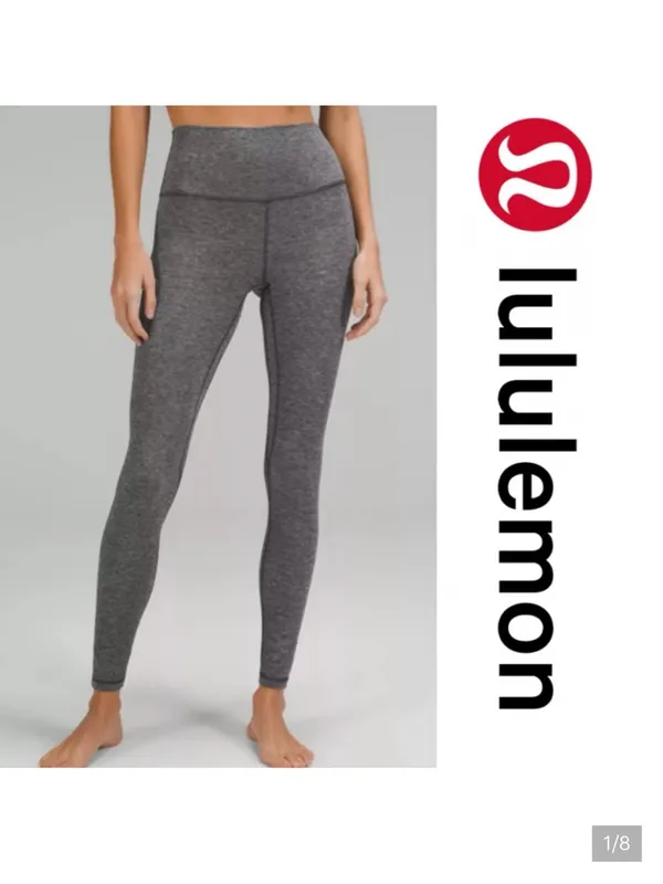 Lululemon Wunder Train High-Rise Tight 25" in Heathered Black - Image 2
