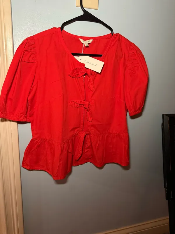 Red Sun & Sam blouse  - Image 2