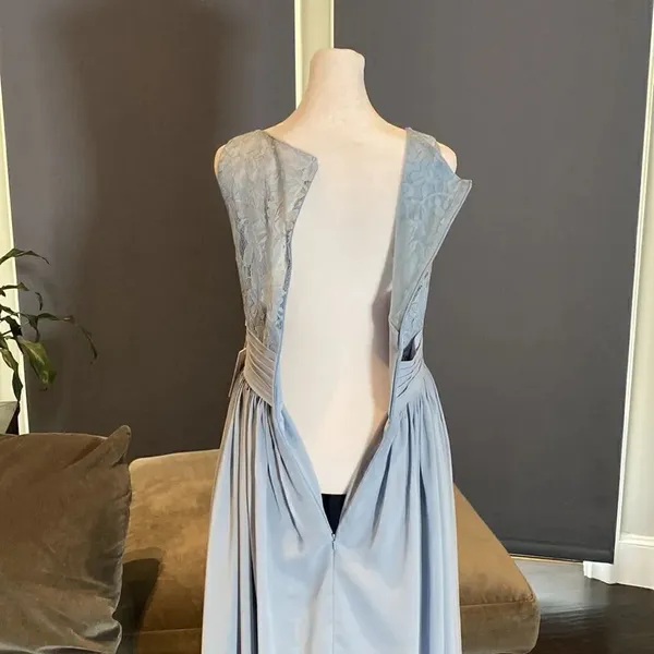 Women’s Full Length V-Neck Chiffon Bridesmaid Party Dress Size 2 NWT - Image 8