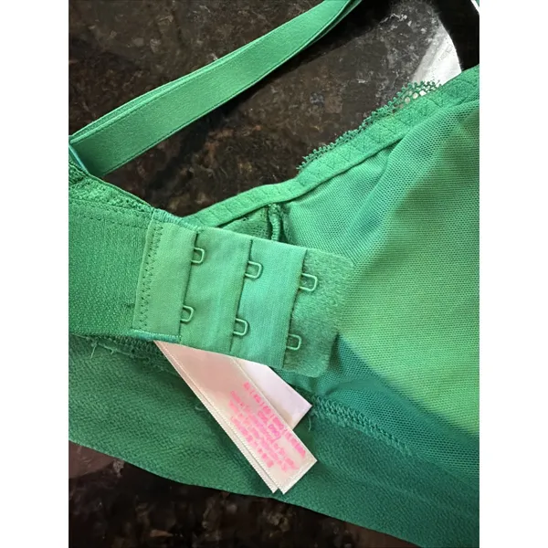Victoria's Secret PINK VS Green Bralette Lace Sz XL Adjustable Supportive - Image 7