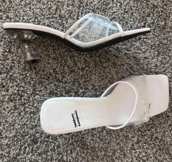 Jeffrey Campbell White Mini Block Heels - Image 2