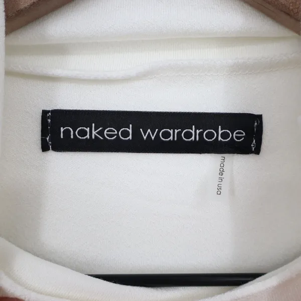 Naked Wardrobe Cream Turtleneck Long Sleeve Bodysuit Small - Image 4