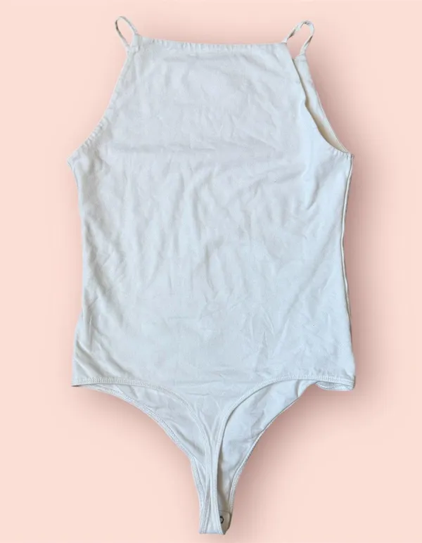 Abercrombie & Fitch White Bodysuit Size Medium - Image 3