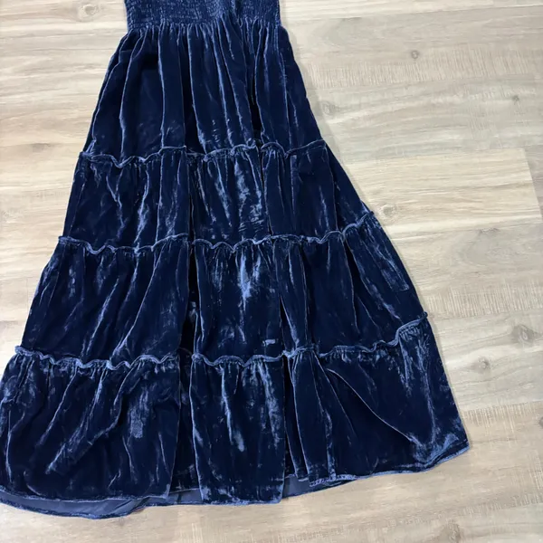 Hill House Home The Ellie Nap Dress Navy Velvet Women Size Small - Image 5