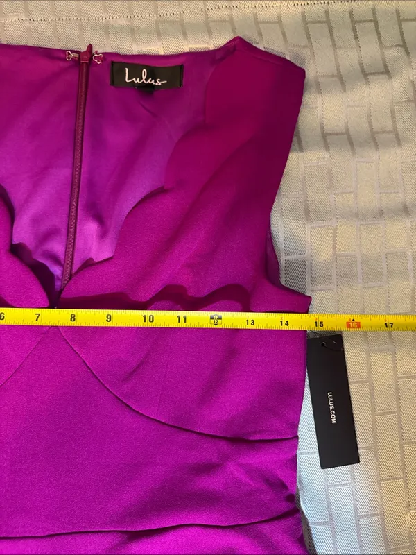 Lulu's Fuchsia Scallop V-Neck Mini Dress - Image 8