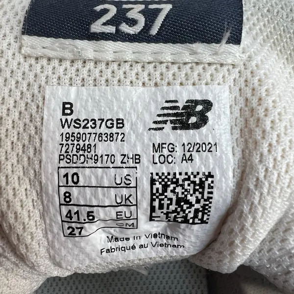 New Balance 10 Sneakers 237 Retro Running Suede Nylon Grey Lavender WS237GB - Image 10