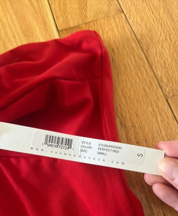 Revolve Strapless Red Dress - Image 2