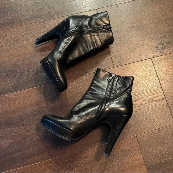 Prada Black Leather Booties - Image 5