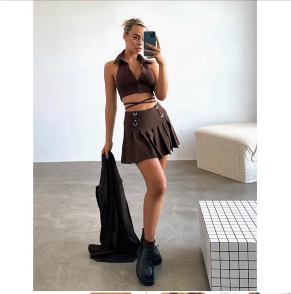 Tiger Mist Brown Skirt - Image 7