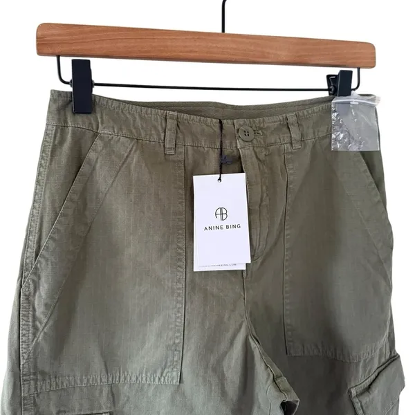 Anine Bing NEW Cargo Trouser Olive Green - Image 6