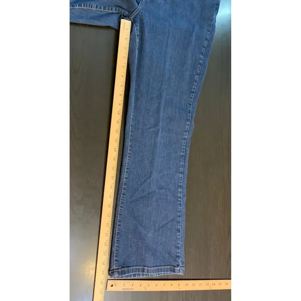 LL Bean Classic Fit Blue Jeans Womens 14 Regular‎ Dark Wash Stretch Denim 286351 - Image 9