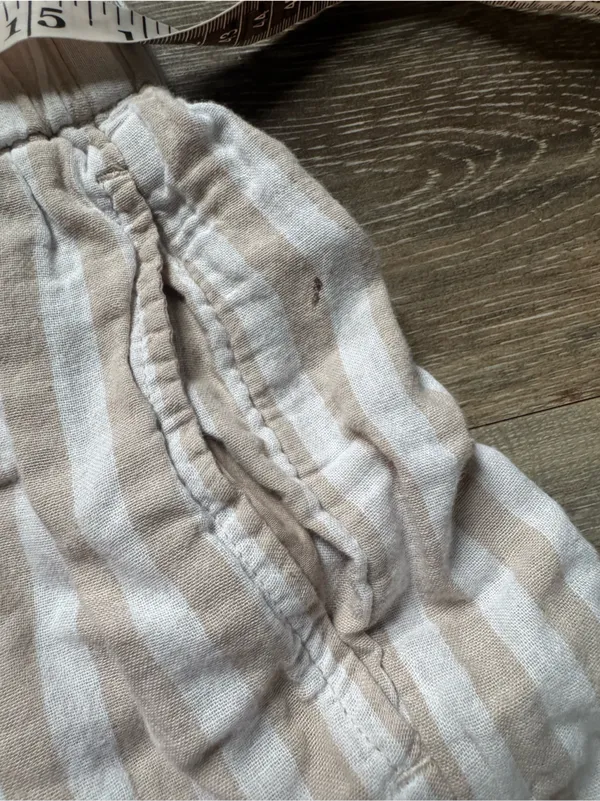 Pact Tan & White Wide Leg Capris XL - Image 9
