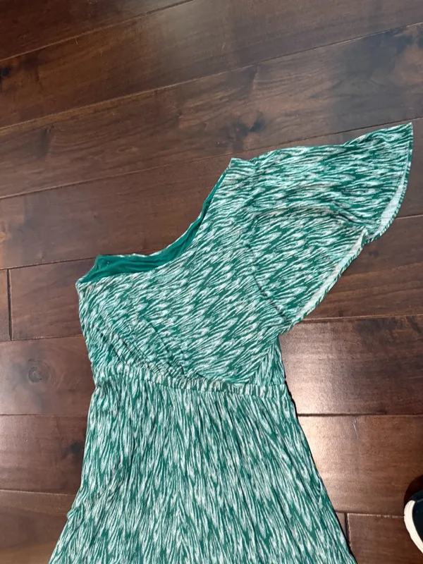 Anthropologie Maeve Jamie Wide Leg Jumpsuit Green Print Size Medium - Image 10