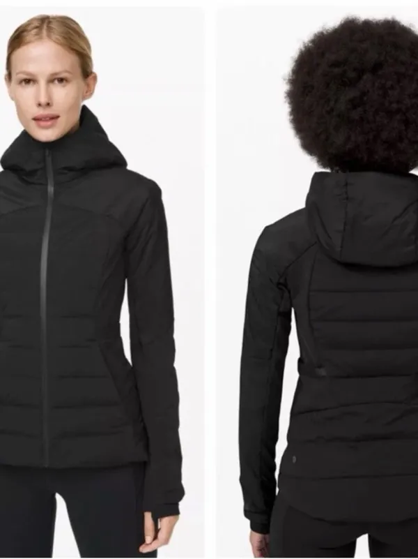 lululemon Down For It All Down Jacket 700 Fill Size 10 Black - Image 2