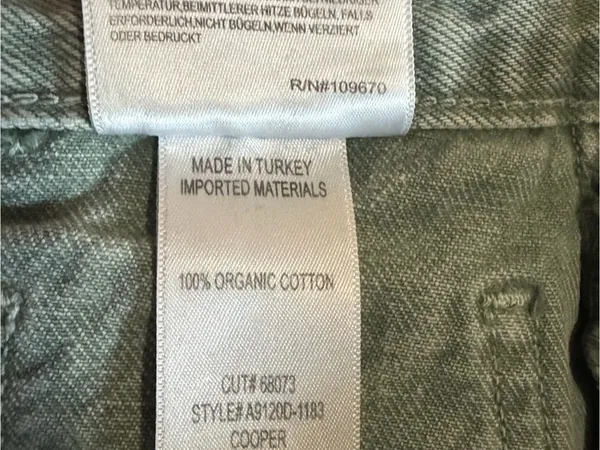 Agolde Cooper Organic Cotton High Rise Utility Cargo Sage Green Pants 29 - Image 9