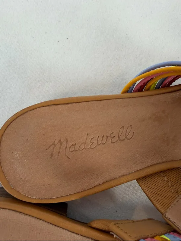 Madewell The Meg Leather‎ Slide Strappy Sandal in Multi Size 6.5 - Image 6