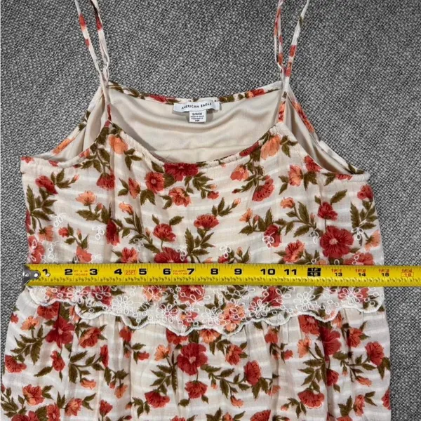 American Eagle Floral Lace Trim Dress - Image 6