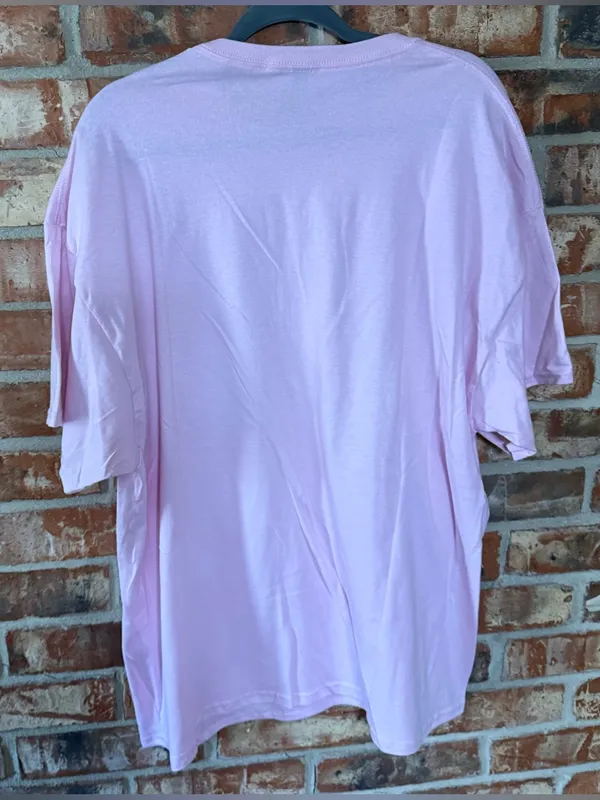 Gildan Light Pink Beach Ghost Graphic Tee - Image 4