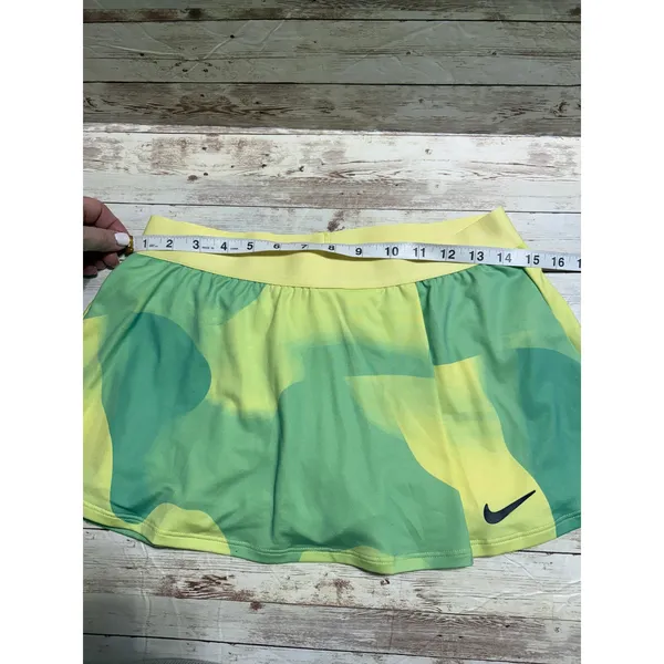Nike Dri-Fit Tennis Skort Skirt Size Large Yellow Green Athleisure Active - Image 6