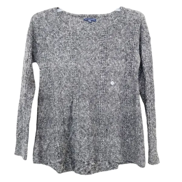 American Eagle Gray Knit Sweater Sz M - Image 2