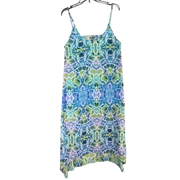 Show Me Your Mumu Taryn Strap Back Dress Womens M Blue Snakeskin‎ Asymmetrical - Image 2