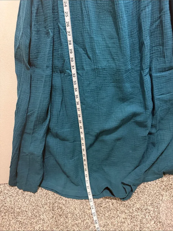 Listicle Teal-Green Midi Dress with Wide Straps - Image 3
