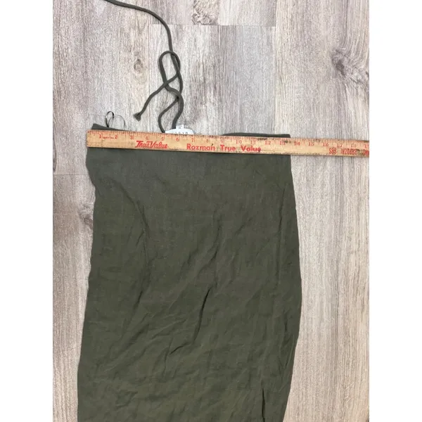 MABLE‎ Olive Green Ruched Halter Neck Mini Dress Size M - Image 6