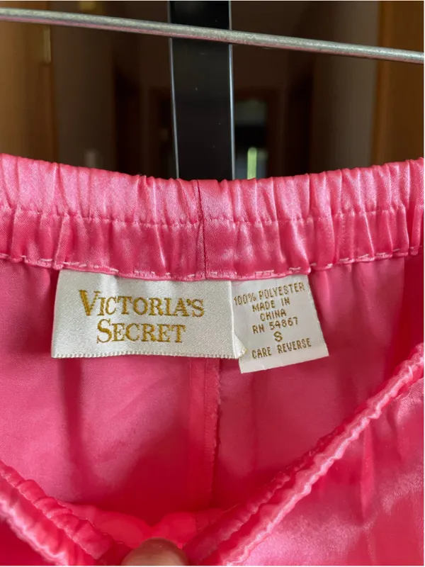 Women's Victoria's Secret Pink Satin Pajama Pants S - Image 2