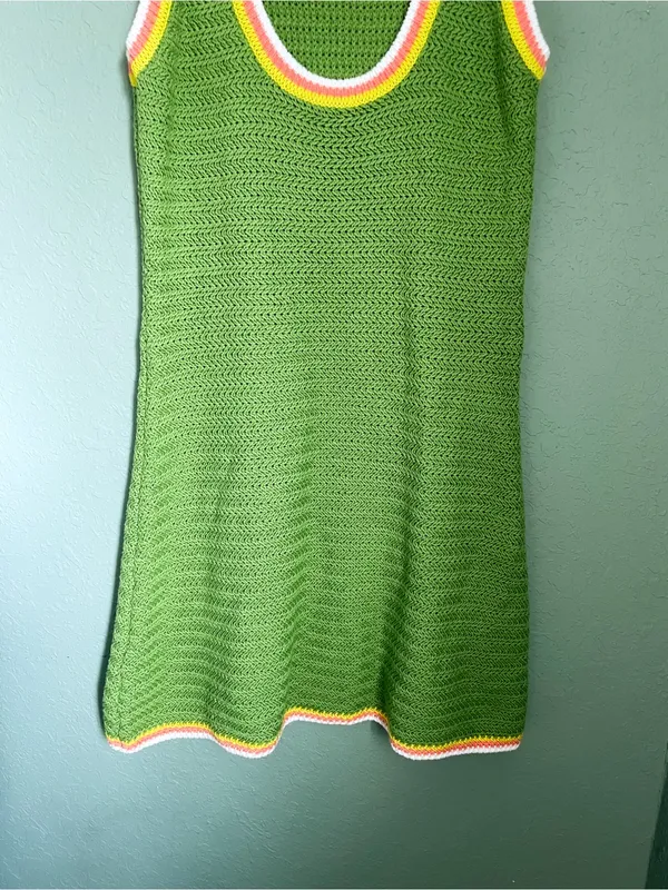 Spiritual Gangster River Crochet Dress Cactus Size X Large Cactus Beach Coverup - Image 5