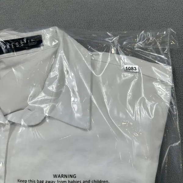 Lioness White Crop Top Shirt S Tie Front Long Sleeve Button Down Collared Croped - Image 9