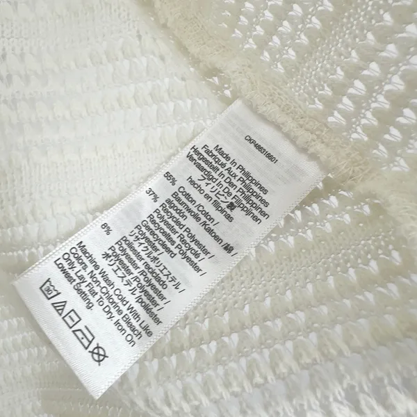 Madewell Crochet Knit Cutaway Tank Cropped Lighthouse Cotton Blend Cream XS NWT - Image 12